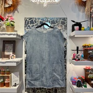 Wilfred Blue Denim Midi Dress